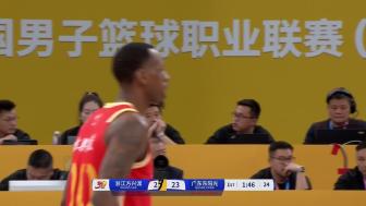 巴里-布朗34+8 徐杰18+7 广厦5人上双赛季三杀广东取3连胜